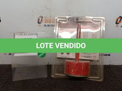 LOTE 010 - 01 SERRA COPO DIAMANTADA COM HASTE. (NO ESTADO) ATENÇÃO! FAZER A VISITAÇÃO ANTES DE ARREMATAR, NÃO SABEMOS SE FUNCIONA, LEILÃO NÃO TEM GARANTIA E NEM DEVOLUÇÃO, SUJEITO A POSSÍVEIS AVARIAS VISÍVEIS/OCULTAS E/OU AUSÊNCIA DE COMPONENTES.