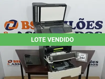 LOTE 244 - 01 IMPRESSORA MULTIFUNCIONAL MODELO MX611DE MARCA LEXMARK. (NO ESTADO) ATENÇÃO! FAZER A VISITAÇÃO ANTES DE ARREMATAR, NÃO SABEMOS SE FUNCIONA, LEILÃO NÃO TEM GARANTIA E NEM DEVOLUÇÃO, SUJEITO A POSSÍVEIS AVARIAS VISÍVEIS/OCULTAS E/OU AUSÊNCIA DE COMPONENTES.