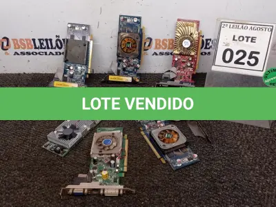 LOTE 025 - 12 PLACAS DE VÍDEO E 01 PLACA USB. (NO ESTADO) ATENÇÃO! FAZER A VISITAÇÃO ANTES DE ARREMATAR, NÃO SABEMOS SE FUNCIONA, LEILÃO NÃO TEM GARANTIA E NEM DEVOLUÇÃO, SUJEITO A POSSÍVEIS AVARIAS VISÍVEIS/OCULTAS E/OU AUSÊNCIA DE COMPONENTES.