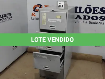 LOTE 341 - 01 ARQUIVO DE AÇO 04 GAVETAS. (NO ESTADO) ATENÇÃO! FAZER A VISITAÇÃO ANTES DE ARREMATAR, NÃO SABEMOS SE FUNCIONA, LEILÃO NÃO TEM GARANTIA E NEM DEVOLUÇÃO, SUJEITO A POSSÍVEIS AVARIAS VISÍVEIS/OCULTAS E/OU AUSÊNCIA DE COMPONENTES.