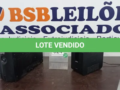 LOTE 024 - 02 NOBREAKS APC. (NO ESTADO) ATENÇÃO! FAZER A VISITAÇÃO ANTES DE ARREMATAR, NÃO SABEMOS SE FUNCIONA, LEILÃO NÃO TEM GARANTIA E NEM DEVOLUÇÃO, SUJEITO A POSSÍVEIS AVARIAS VISÍVEIS/OCULTAS E/OU AUSÊNCIA DE COMPONENTES.