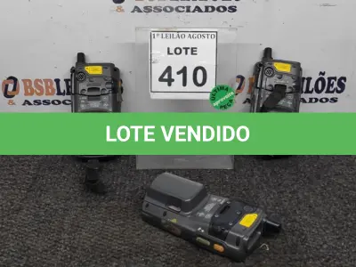 LOTE 410 - 03 COLETORES DE DADOS MARCA SYMBOL. (NO ESTADO) ATENÇÃO! FAZER A VISITAÇÃO ANTES DE ARREMATAR, NÃO SABEMOS SE FUNCIONA. LEILÃO NÃO TEM GARANTIA E NEM DEVOLUÇÃO, SUJEITO A POSSÍVEIS AVARIAS VISÍVEIS/OCULTAS E/OU AUSÊNCIA DE COMPONENTES.