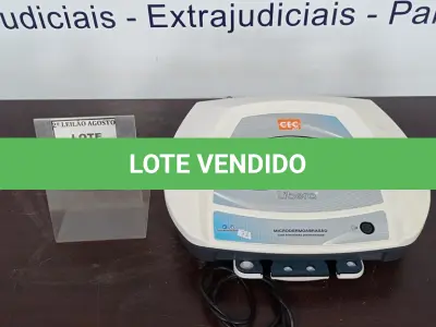 LOTE 077 - 01 APARELHO DE MICRODERMOABRASÃO. (NO ESTADO) ATENÇÃO! FAZER A VISITAÇÃO ANTES DE ARREMATAR, NÃO SABEMOS SE FUNCIONA. LEILÃO NÃO TEM GARANTIA E NEM DEVOLUÇÃO, SUJEITO A POSSÍVEIS AVARIAS VISÍVEIS/OCULTAS E/OU AUSÊNCIA DE COMPONENTES.