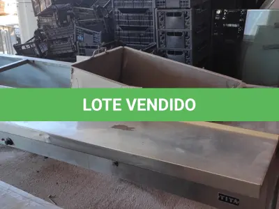 LOTE 447 - 01 BANHO MARIA EM INOX CUBAS (INCOMPLETAS). (NO ESTADO) ATENÇÃO! FAZER A VISITAÇÃO ANTES DE ARREMATAR, NÃO SABEMOS SE FUNCIONA. LEILÃO NÃO TEM GARANTIA E NEM DEVOLUÇÃO, SUJEITO A POSSÍVEIS AVARIAS VISÍVEIS/OCULTAS E/OU AUSÊNCIA DE COMPONENTES.