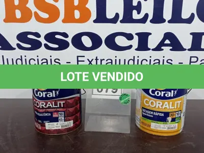 LOTE 079 - 02 LATAS DE TINTAS MARCA COLORAL PARA ESMALTE SINTÉTICO, MADEIRA E METAL NAS CORES ACETINADO E BRILHANTE COM 3,2L CADA.  (NO ESTADO) ATENÇÃO! FAZER A VISITAÇÃO ANTES DE ARREMATAR, NÃO SABEMOS SE FUNCIONA, LEILÃO NÃO TEM GARANTIA E NEM DEVOLUÇÃO, SUJEITO A POSSÍVEIS AVARIAS VISÍVEIS/OCULTAS E/OU AUSÊNCIA DE COMPONENTES.