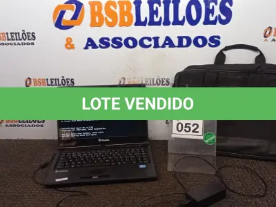 LOTE 052 - 01 NOTEBOOK COM FONTE E BOLSA MARCA ITAUTEC. (NO ESTADO) ATENÇÃO! FAZER A VISITAÇÃO ANTES DE ARREMATAR, NÃO SABEMOS SE FUNCIONA, LEILÃO NÃO TEM GARANTIA E NEM DEVOLUÇÃO, SUJEITO A POSSÍVEIS AVARIAS VISÍVEIS/OCULTAS E/OU AUSÊNCIA DE COMPONENTES.