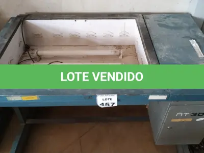 LOTE 457 - 01 MÁQUINA DE REVELAÇÃO DE CHAPAS. (NO ESTADO) ATENÇÃO! FAZER A VISITAÇÃO ANTES DE ARREMATAR, NÃO SABEMOS SE FUNCIONA, LEILÃO NÃO TEM GARANTIA E NEM DEVOLUÇÃO, SUJEITO A POSSÍVEIS AVARIAS VISÍVEIS/OCULTAS E/OU AUSÊNCIA DE COMPONENTES.