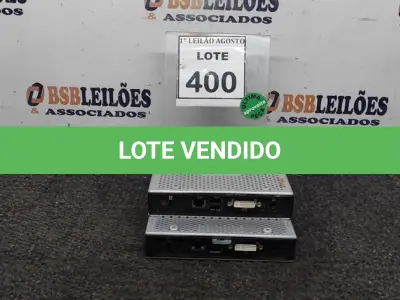 LOTE 400 - 02 MINIS PC MARCA HP. (NO ESTADO) ATENÇÃO! FAZER A VISITAÇÃO ANTES DE ARREMATAR, NÃO SABEMOS SE FUNCIONA. LEILÃO NÃO TEM GARANTIA E NEM DEVOLUÇÃO, SUJEITO A POSSÍVEIS AVARIAS VISÍVEIS/OCULTAS E/OU AUSÊNCIA DE COMPONENTES.