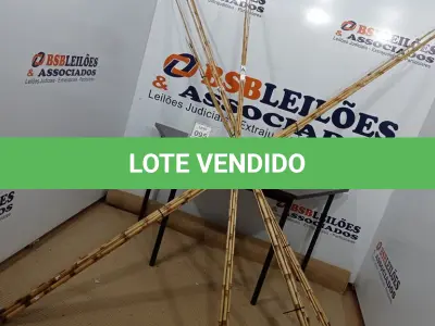 LOTE 095 - 20 VARAS DE BAMBU. (NO ESTADO) ATENÇÃO! FAZER A VISITAÇÃO ANTES DE ARREMATAR, NÃO SABEMOS SE FUNCIONA, LEILÃO NÃO TEM GARANTIA E NEM DEVOLUÇÃO, SUJEITO A POSSÍVEIS AVARIAS VISÍVEIS/OCULTAS E/OU AUSÊNCIA DE COMPONENTES.