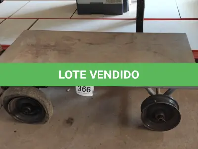 LOTE 366 - 01 CARRINHO DE TRANSPORTES DE CARGAS. (NO ESTADO) ATENÇÃO! FAZER A VISITAÇÃO ANTES DE ARREMATAR, NÃO SABEMOS SE FUNCIONA, LEILÃO NÃO TEM GARANTIA E NEM DEVOLUÇÃO, SUJEITO A POSSÍVEIS AVARIAS VISÍVEIS/OCULTAS E/OU AUSÊNCIA DE COMPONENTES.