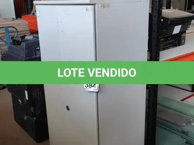 LOTE 384 - 01 ARMÁRIO ALTO EM AÇO COM 02 PORTAS. (NO ESTADO) ATENÇÃO! FAZER A VISITAÇÃO ANTES DE ARREMATAR, NÃO SABEMOS SE FUNCIONA, LEILÃO NÃO TEM GARANTIA E NEM DEVOLUÇÃO, SUJEITO A POSSÍVEIS AVARIAS VISÍVEIS/OCULTAS E/OU AUSÊNCIA DE COMPONENTES.