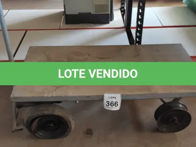 LOTE 366 - 01 CARRINHO DE TRANSPORTES DE CARGAS. (NO ESTADO) ATENÇÃO! FAZER A VISITAÇÃO ANTES DE ARREMATAR, NÃO SABEMOS SE FUNCIONA, LEILÃO NÃO TEM GARANTIA E NEM DEVOLUÇÃO, SUJEITO A POSSÍVEIS AVARIAS VISÍVEIS/OCULTAS E/OU AUSÊNCIA DE COMPONENTES.