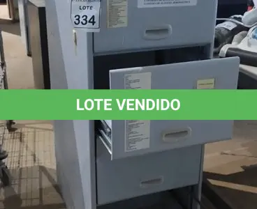 LOTE 334 - 01 ARQUIVO DE AÇO 04 GAVETAS. (NO ESTADO) ATENÇÃO! FAZER A VISITAÇÃO ANTES DE ARREMATAR, NÃO SABEMOS SE FUNCIONA, LEILÃO NÃO TEM GARANTIA E NEM DEVOLUÇÃO, SUJEITO A POSSÍVEIS AVARIAS VISÍVEIS/OCULTAS E/OU AUSÊNCIA DE COMPONENTES.
