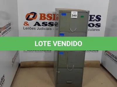 LOTE 349 - 01 ARQUIVO DE AÇO COM 04 GAVETAS. (NO ESTADO) ATENÇÃO! FAZER A VISITAÇÃO ANTES DE ARREMATAR, NÃO SABEMOS SE FUNCIONA, LEILÃO NÃO TEM GARANTIA E NEM DEVOLUÇÃO, SUJEITO A POSSÍVEIS AVARIAS VISÍVEIS/OCULTAS E/OU AUSÊNCIA DE COMPONENTES.