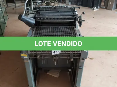 LOTE 455 - 01 MÁQUINA IMPRESSORA DUPLICADORA MARCA MULTILITH. (NO ESTADO) ATENÇÃO! FAZER A VISITAÇÃO ANTES DE ARREMATAR, NÃO SABEMOS SE FUNCIONA, LEILÃO NÃO TEM GARANTIA E NEM DEVOLUÇÃO, SUJEITO A POSSÍVEIS AVARIAS VISÍVEIS/OCULTAS E/OU AUSÊNCIA DE COMPONENTES.