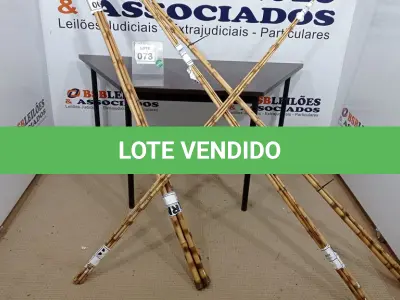 LOTE 073 - 20 VARAS DE BAMBU. (NO ESTADO) ATENÇÃO! FAZER A VISITAÇÃO ANTES DE ARREMATAR, NÃO SABEMOS SE FUNCIONA, LEILÃO NÃO TEM GARANTIA E NEM DEVOLUÇÃO, SUJEITO A POSSÍVEIS AVARIAS VISÍVEIS/OCULTAS E/OU AUSÊNCIA DE COMPONENTES.