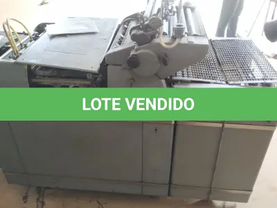 LOTE 455 - 01 MÁQUINA IMPRESSORA DUPLICADORA MARCA MULTILITH. (NO ESTADO) ATENÇÃO! FAZER A VISITAÇÃO ANTES DE ARREMATAR, NÃO SABEMOS SE FUNCIONA, LEILÃO NÃO TEM GARANTIA E NEM DEVOLUÇÃO, SUJEITO A POSSÍVEIS AVARIAS VISÍVEIS/OCULTAS E/OU AUSÊNCIA DE COMPONENTES.