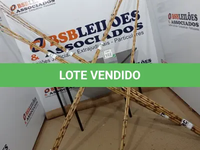LOTE 102 - 20 VARAS DE BAMBU. (NO ESTADO) ATENÇÃO! FAZER A VISITAÇÃO ANTES DE ARREMATAR, NÃO SABEMOS SE FUNCIONA. LEILÃO NÃO TEM GARANTIA E NEM DEVOLUÇÃO, SUJEITO A POSSÍVEIS AVARIAS VISÍVEIS/OCULTAS E/OU AUSÊNCIA DE COMPONENTES.