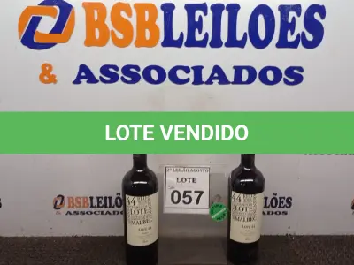 LOTE 057 - 02 GARRAFAS DE VINHO MALBEC SAFRA 2020 ARGENTINO 750ML MARCA LOTE 44. (NO ESTADO) ATENÇÃO! FAZER A VISITAÇÃO ANTES DE ARREMATAR, NÃO SABEMOS SE FUNCIONA, LEILÃO NÃO TEM GARANTIA E NEM DEVOLUÇÃO, SUJEITO A POSSÍVEIS AVARIAS VISÍVEIS/OCULTAS E/OU AUSÊNCIA DE COMPONENTES.