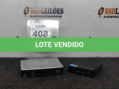 LOTE 408 - 01 MINI PC HP E 01 WYSE 3040 DELL. (NO ESTADO) ATENÇÃO! FAZER A VISITAÇÃO ANTES DE ARREMATAR, NÃO SABEMOS SE FUNCIONA, LEILÃO NÃO TEM GARANTIA E NEM DEVOLUÇÃO, SUJEITO A POSSÍVEIS AVARIAS VISÍVEIS/OCULTAS E/OU AUSÊNCIA DE COMPONENTES.