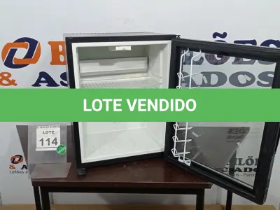 LOTE 114 - 01 ADEGA 40L 220V. (NO ESTADO) ATENÇÃO! FAZER A VISITAÇÃO ANTES DE ARREMATAR, NÃO SABEMOS SE FUNCIONA. LEILÃO NÃO TEM GARANTIA E NEM DEVOLUÇÃO, SUJEITO A POSSÍVEIS AVARIAS VISÍVEIS/OCULTAS E/OU AUSÊNCIA DE COMPONENTES.