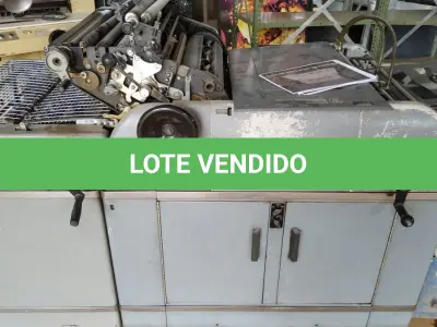 LOTE 455 - 01 MÁQUINA IMPRESSORA DUPLICADORA MARCA MULTILITH. (NO ESTADO) ATENÇÃO! FAZER A VISITAÇÃO ANTES DE ARREMATAR, NÃO SABEMOS SE FUNCIONA, LEILÃO NÃO TEM GARANTIA E NEM DEVOLUÇÃO, SUJEITO A POSSÍVEIS AVARIAS VISÍVEIS/OCULTAS E/OU AUSÊNCIA DE COMPONENTES.