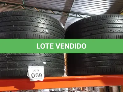 LOTE 058 - 04 PNEUS 235 50+- ARO 19. (NO ESTADO) ATENÇÃO! FAZER A VISITAÇÃO ANTES DE ARREMATAR, NÃO SABEMOS SE FUNCIONA, LEILÃO NÃO TEM GARANTIA E NEM DEVOLUÇÃO, SUJEITO A POSSÍVEIS AVARIAS VISÍVEIS/OCULTAS E/OU AUSÊNCIA DE COMPONENTES.