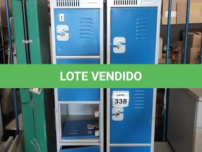 LOTE 338 - 02 ARMÁRIOS ALTO DE METAL 06 PORTAS COM TRANCA 1.80X0.30. (NO ESTADO) ATENÇÃO! FAZER A VISITAÇÃO ANTES DE ARREMATAR, NÃO SABEMOS SE FUNCIONA. LEILÃO NÃO TEM GARANTIA E NEM DEVOLUÇÃO, SUJEITO A POSSÍVEIS AVARIAS VISÍVEIS/OCULTAS E/OU AUSÊNCIA DE COMPONENTES.