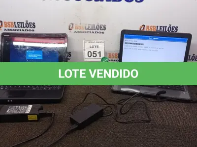 LOTE 051 - 01 NOTEBOOK MARCA DELL COM FONTE SEM BATERIA E 01 NOTEBOOK MARCA HP COM FONTE. (NO ESTADO) ATENÇÃO! FAZER A VISITAÇÃO ANTES DE ARREMATAR, NÃO SABEMOS SE FUNCIONA, LEILÃO NÃO TEM GARANTIA E NEM DEVOLUÇÃO, SUJEITO A POSSÍVEIS AVARIAS VISÍVEIS/OCULTAS E/OU AUSÊNCIA DE COMPONENTES.