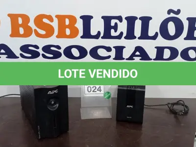 LOTE 024 - 02 NOBREAKS APC. (NO ESTADO) ATENÇÃO! FAZER A VISITAÇÃO ANTES DE ARREMATAR, NÃO SABEMOS SE FUNCIONA, LEILÃO NÃO TEM GARANTIA E NEM DEVOLUÇÃO, SUJEITO A POSSÍVEIS AVARIAS VISÍVEIS/OCULTAS E/OU AUSÊNCIA DE COMPONENTES.