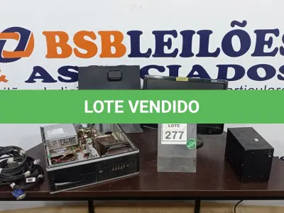 LOTE 277 - 01 CPU, 01 MONITOR E 01 ESTABILIZADOR. (NO ESTADO) ATENÇÃO! FAZER A VISITAÇÃO ANTES DE ARREMATAR, NÃO SABEMOS SE FUNCIONA. LEILÃO NÃO TEM GARANTIA E NEM DEVOLUÇÃO, SUJEITO A POSSÍVEIS AVARIAS VISÍVEIS/OCULTAS E/OU AUSÊNCIA DE COMPONENTES.