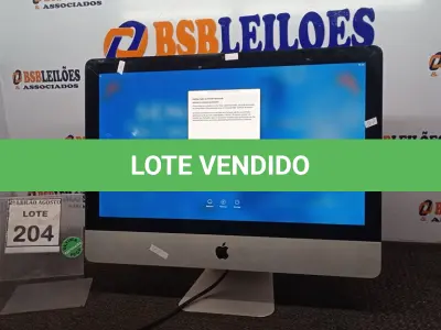 LOTE 204 - 01 IMAC  APPLE. (NO ESTADO) ATENÇÃO! FAZER A VISITAÇÃO ANTES DE ARREMATAR, NÃO SABEMOS SE FUNCIONA, LEILÃO NÃO TEM GARANTIA E NEM DEVOLUÇÃO, SUJEITO A POSSÍVEIS AVARIAS VISÍVEIS/OCULTAS E/OU AUSÊNCIA DE COMPONENTES.
