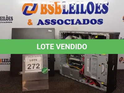 LOTE 272 - 01 CPU MARCA POSITIVO COM 8GB MEMORIA COM SSD E HD. (NO ESTADO) ATENÇÃO! FAZER A VISITAÇÃO ANTES DE ARREMATAR, NÃO SABEMOS SE FUNCIONA, LEILÃO NÃO TEM GARANTIA E NEM DEVOLUÇÃO, SUJEITO A POSSÍVEIS AVARIAS VISÍVEIS/OCULTAS E/OU AUSÊNCIA DE COMPONENTES.