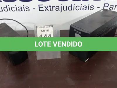 LOTE 144 - 02 NOBREAKS. (NO ESTADO) ATENÇÃO! FAZER A VISITAÇÃO ANTES DE ARREMATAR, NÃO SABEMOS SE FUNCIONA. LEILÃO NÃO TEM GARANTIA E NEM DEVOLUÇÃO, SUJEITO A POSSÍVEIS AVARIAS VISÍVEIS/OCULTAS E/OU AUSÊNCIA DE COMPONENTES.
