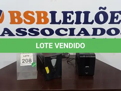 LOTE 208 - 02 NOBREAKS APC. (NO ESTADO) ATENÇÃO! FAZER A VISITAÇÃO ANTES DE ARREMATAR, NÃO SABEMOS SE FUNCIONA, LEILÃO NÃO TEM GARANTIA E NEM DEVOLUÇÃO, SUJEITO A POSSÍVEIS AVARIAS VISÍVEIS/OCULTAS E/OU AUSÊNCIA DE COMPONENTES.