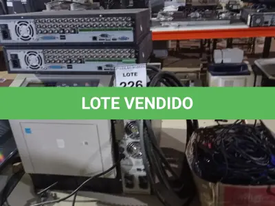 LOTE 226 - 01 NOBREAK, 01 IMPRESSORA MARCA KYOCERA, 02 APARELHOS DVR E GRANDE QUANTIDADE DE CLIPS DE PAPEL E CABOS DIVERSOS. (NO ESTADO) ATENÇÃO! FAZER A VISITAÇÃO ANTES DE ARREMATAR, NÃO SABEMOS SE FUNCIONA. LEILÃO NÃO TEM GARANTIA E NEM DEVOLUÇÃO, SUJEITO A POSSÍVEIS AVARIAS VISÍVEIS/OCULTAS E/OU AUSÊNCIA DE COMPONENTES.