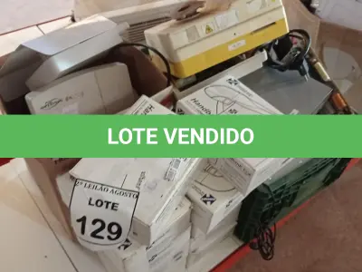 LOTE 129 - 10 LEITORES DE CÓDIGO DE BARRAS, 01 TRANSFORMADOR, VÁRIOS SENSORES DE MOVIMENTO E ELETRÔNICOS DIVERSOS. (NO ESTADO) ATENÇÃO! FAZER A VISITAÇÃO ANTES DE ARREMATAR, NÃO SABEMOS SE FUNCIONA. LEILÃO NÃO TEM GARANTIA E NEM DEVOLUÇÃO, SUJEITO A POSSÍVEIS AVARIAS VISÍVEIS/OCULTAS E/OU AUSÊNCIA DE COMPONENTES.