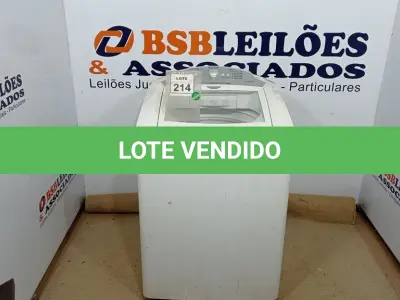 LOTE 214 - 01 MÁQUINA DE LAVAR DE 15,1KG 220V MARCA GE. (NO ESTADO) ATENÇÃO! FAZER A VISITAÇÃO ANTES DE ARREMATAR, NÃO SABEMOS SE FUNCIONA. LEILÃO NÃO TEM GARANTIA E NEM DEVOLUÇÃO, SUJEITO A POSSÍVEIS AVARIAS VISÍVEIS/OCULTAS E/OU AUSÊNCIA DE COMPONENTES.