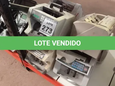 LOTE 273 - 07 MÁQUINAS DE CONTAGEM DE CÉDULAS. (NO ESTADO) ATENÇÃO! FAZER A VISITAÇÃO ANTES DE ARREMATAR, NÃO SABEMOS SE FUNCIONA. LEILÃO NÃO TEM GARANTIA E NEM DEVOLUÇÃO, SUJEITO A POSSÍVEIS AVARIAS VISÍVEIS/OCULTAS E/OU AUSÊNCIA DE COMPONENTES.