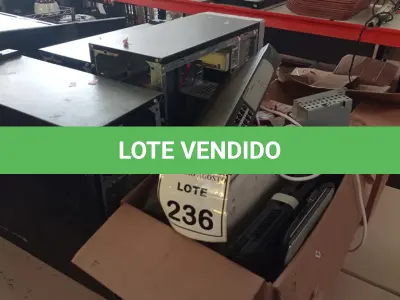 LOTE 236 - 03 CPU’S DE MACAS E MODELOS DIVERSOS, 03 NETBOOKS E 01 NOTEBOOK, 01 SWITCH, DIVERSOS CABOS, PLACAS E ELETRÔNICOS DIVERSOS. (NO ESTADO) ATENÇÃO! FAZER A VISITAÇÃO ANTES DE ARREMATAR, NÃO SABEMOS SE FUNCIONA. LEILÃO NÃO TEM GARANTIA E NEM DEVOLUÇÃO, SUJEITO A POSSÍVEIS AVARIAS VISÍVEIS/OCULTAS E/OU AUSÊNCIA DE COMPONENTES.