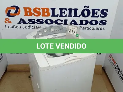 LOTE 214 - 01 MÁQUINA DE LAVAR DE 15,1KG 220V MARCA GE. (NO ESTADO) ATENÇÃO! FAZER A VISITAÇÃO ANTES DE ARREMATAR, NÃO SABEMOS SE FUNCIONA. LEILÃO NÃO TEM GARANTIA E NEM DEVOLUÇÃO, SUJEITO A POSSÍVEIS AVARIAS VISÍVEIS/OCULTAS E/OU AUSÊNCIA DE COMPONENTES.