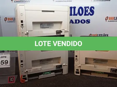 LOTE 059 - 03 IMPRESSORAS MARCA SAMSUNG. (NO ESTADO) ATENÇÃO! FAZER A VISITAÇÃO ANTES DE ARREMATAR, NÃO SABEMOS SE FUNCIONA, LEILÃO NÃO TEM GARANTIA E NEM DEVOLUÇÃO, SUJEITO A POSSÍVEIS AVARIAS VISÍVEIS/OCULTAS E/OU AUSÊNCIA DE COMPONENTES.