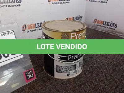LOTE 505 - 01 LATA DE ESMALTE SINTÉTICO PREMIERLUX DE 3,6L NA COR CINZA MÉDIO MARCA PREMIER. (NO ESTADO) ATENÇÃO! FAZER A VISITAÇÃO ANTES DE ARREMATAR, NÃO SABEMOS SE FUNCIONA, LEILÃO NÃO TEM GARANTIA E NEM DEVOLUÇÃO, SUJEITO A POSSÍVEIS AVARIAS VISÍVEIS/OCULTAS E/OU AUSÊNCIA DE COMPONENTES.