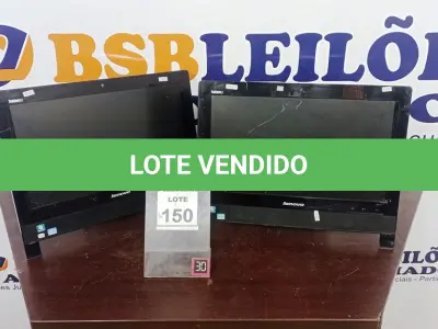 LOTE 150 - 02 ALL IN ONE MARCA LENOVO. (NO ESTADO) ATENÇÃO! FAZER A VISITAÇÃO ANTES DE ARREMATAR, NÃO SABEMOS SE FUNCIONA, LEILÃO NÃO TEM GARANTIA E NEM DEVOLUÇÃO, SUJEITO A POSSÍVEIS AVARIAS VISÍVEIS/OCULTAS E/OU AUSÊNCIA DE COMPONENTES.