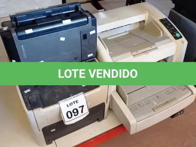 LOTE 097 - 01 IMPRESSORA MARCA HP MODELO 1320N, 01 SCANNER MARCA KODAK E 01 SCANNER MARCA PANASONIC MODELO KV-S4065C. (NO ESTADO) ATENÇÃO! FAZER A VISITAÇÃO ANTES DE ARREMATAR, NÃO SABEMOS SE FUNCIONA, LEILÃO NÃO TEM GARANTIA E NEM DEVOLUÇÃO, SUJEITO A POSSÍVEIS AVARIAS VISÍVEIS/OCULTAS E/OU AUSÊNCIA DE COMPONENTES.