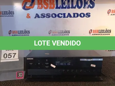 LOTE 057 - 01 HOME THEATER MARCA SAMSUNG. (NO ESTADO) ATENÇÃO! FAZER A VISITAÇÃO ANTES DE ARREMATAR, NÃO SABEMOS SE FUNCIONA, LEILÃO NÃO TEM GARANTIA E NEM DEVOLUÇÃO, SUJEITO A POSSÍVEIS AVARIAS VISÍVEIS/OCULTAS E/OU AUSÊNCIA DE COMPONENTES.