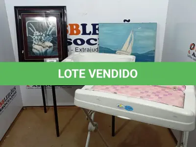 LOTE 078 - 01 BANHEIRA PARA BEBÊ E 02 QUADROS. (NO ESTADO) ATENÇÃO! FAZER A VISITAÇÃO ANTES DE ARREMATAR, NÃO SABEMOS SE FUNCIONA, LEILÃO NÃO TEM GARANTIA E NEM DEVOLUÇÃO, SUJEITO A POSSÍVEIS AVARIAS VISÍVEIS/OCULTAS E/OU AUSÊNCIA DE COMPONENTES.