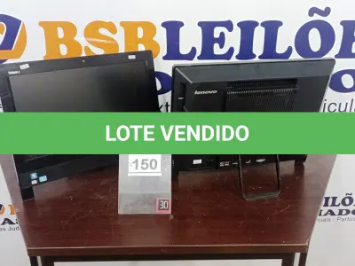 LOTE 150 - 02 ALL IN ONE MARCA LENOVO. (NO ESTADO) ATENÇÃO! FAZER A VISITAÇÃO ANTES DE ARREMATAR, NÃO SABEMOS SE FUNCIONA, LEILÃO NÃO TEM GARANTIA E NEM DEVOLUÇÃO, SUJEITO A POSSÍVEIS AVARIAS VISÍVEIS/OCULTAS E/OU AUSÊNCIA DE COMPONENTES.