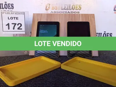 LOTE 172 - 02 TABLETS MARCA CCE. (NO ESTADO) ATENÇÃO! FAZER A VISITAÇÃO ANTES DE ARREMATAR, NÃO SABEMOS SE FUNCIONA, LEILÃO NÃO TEM GARANTIA E NEM DEVOLUÇÃO, SUJEITO A POSSÍVEIS AVARIAS VISÍVEIS/OCULTAS E/OU AUSÊNCIA DE COMPONENTES.