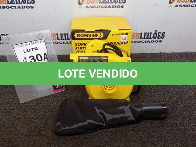 LOTE 130 - 01 SOPRADOR  E ASPIRADOR ELÉTRICO 220V 700W 13600RPM. (NO ESTADO) ATENÇÃO! FAZER A VISITAÇÃO ANTES DE ARREMATAR, NÃO SABEMOS SE FUNCIONA. LEILÃO NÃO TEM GARANTIA E NEM DEVOLUÇÃO, SUJEITO A POSSÍVEIS AVARIAS VISÍVEIS/OCULTAS E/OU AUSÊNCIA DE COMPONENTES.